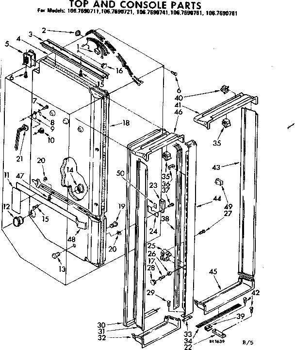 Top and console parts