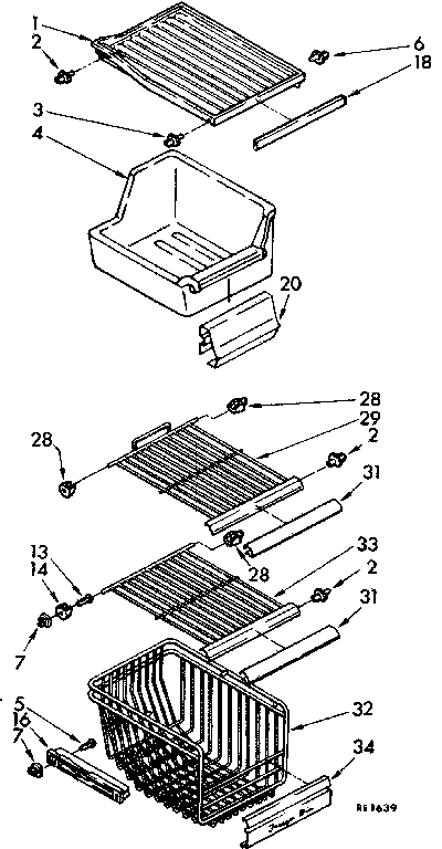 Freezer interior parts