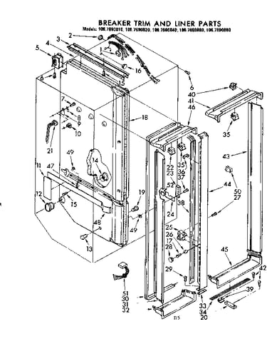 Breaker trim and liner parts