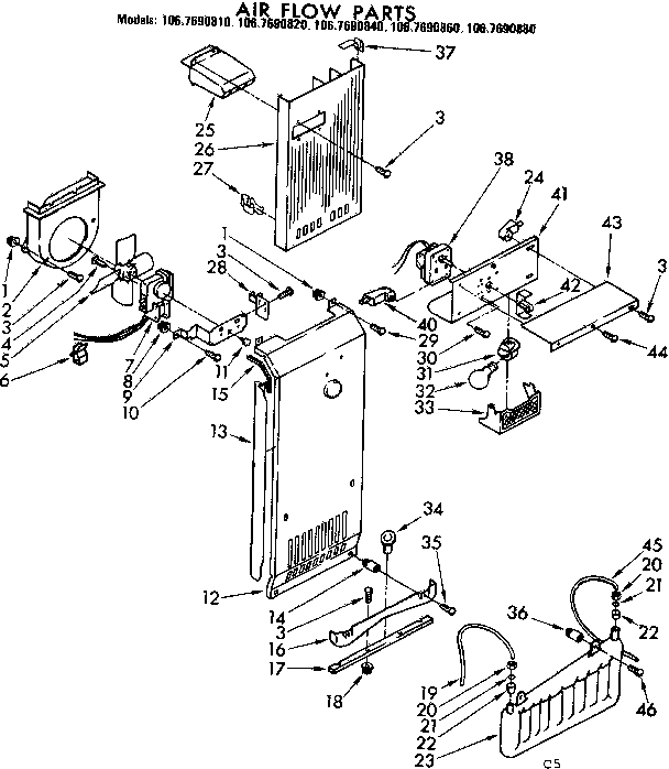 Air flow parts