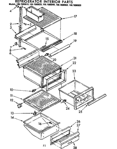 Refrigerator shelving and drawers