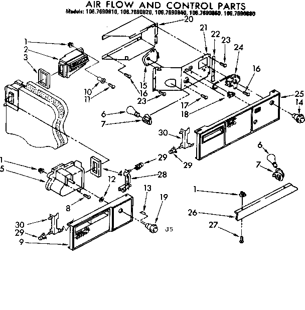 Air flow and control parts