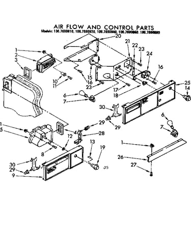 Air flow and control parts