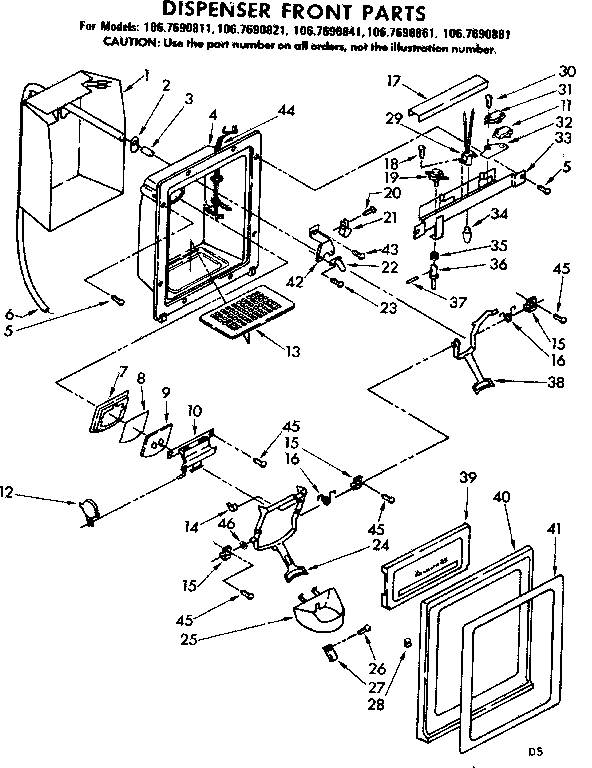 DISPENSER FRONT PARTS