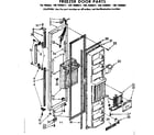 Kenmore 1067690861 freezer door parts diagram