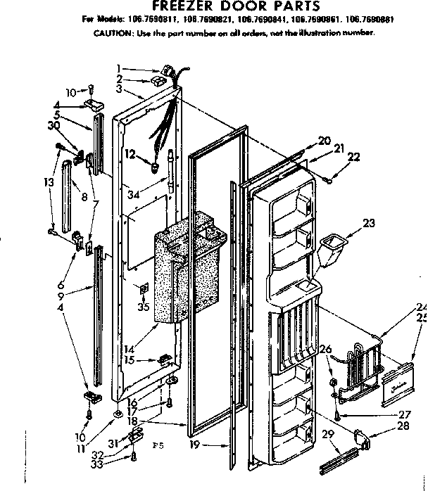 Freezer door parts