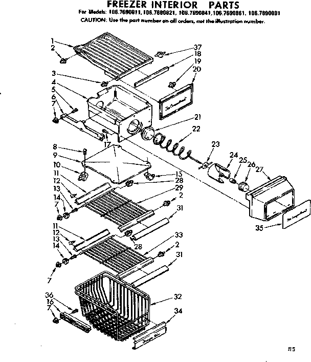 Freezer interior parts