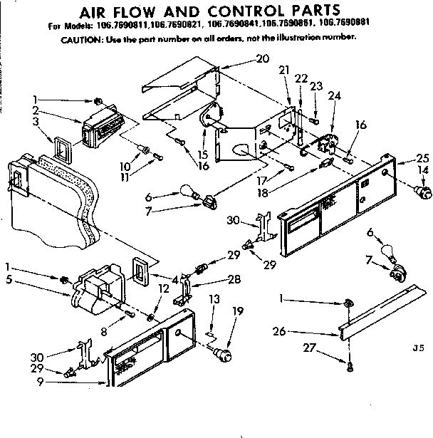 Air flow and control parts