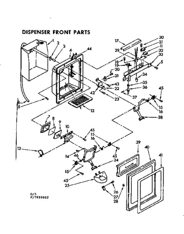Dispenser front parts