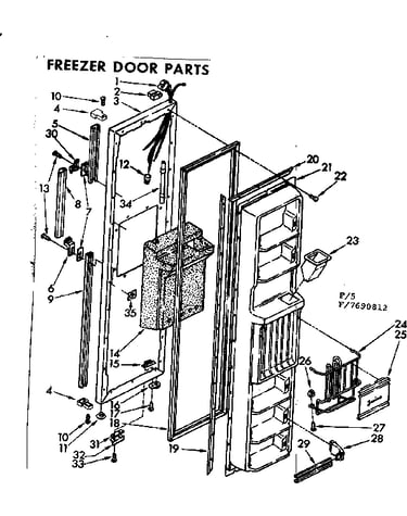 Freezer door parts