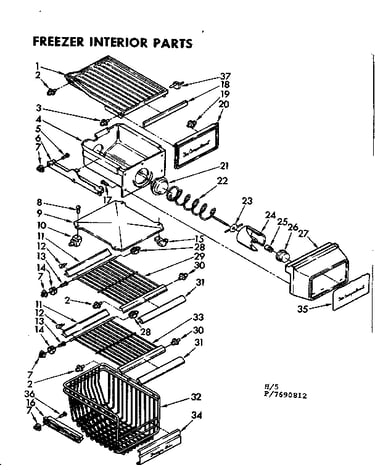 Freezer interior parts