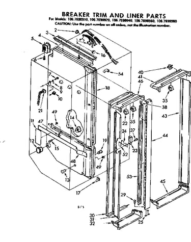 Breaker trim and liner parts