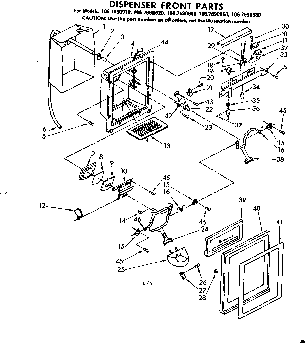 Dispenser front parts