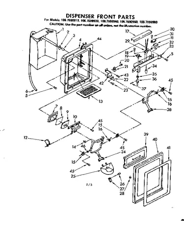 Dispenser front parts