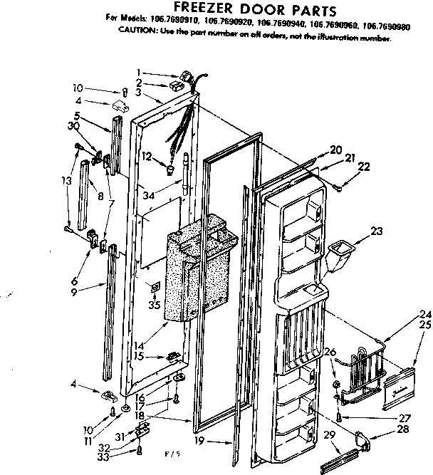 Freezer door parts