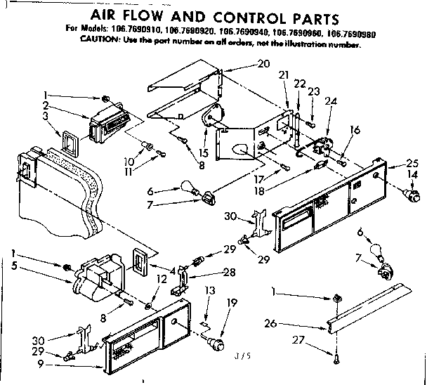 Air flow and control parts