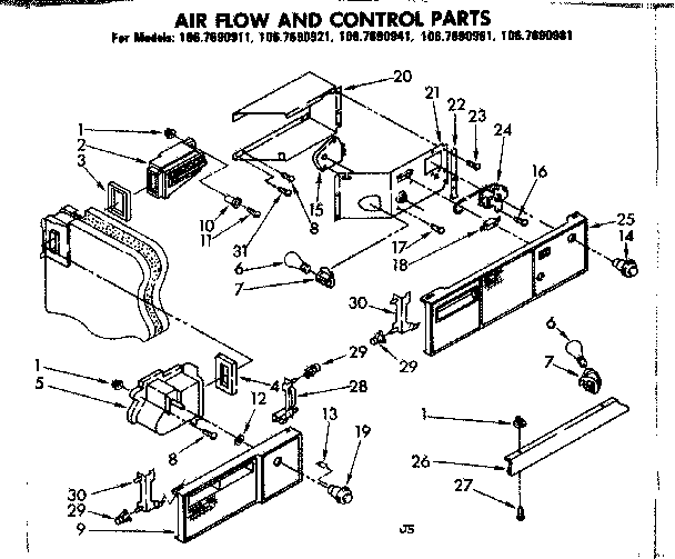Air flow and control parts