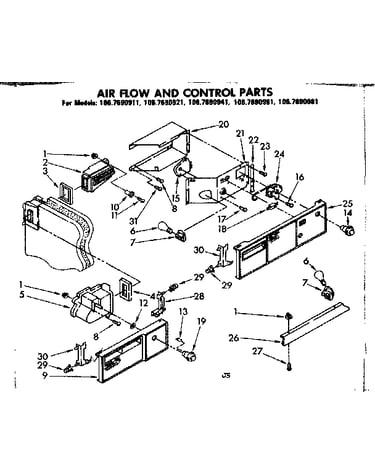 Air flow and control parts