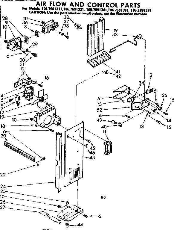 Air flow and control parts