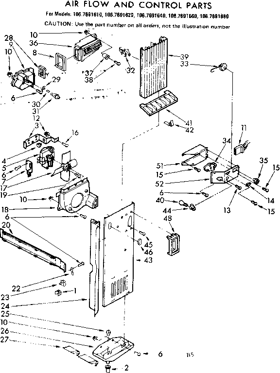 Air flow and control parts