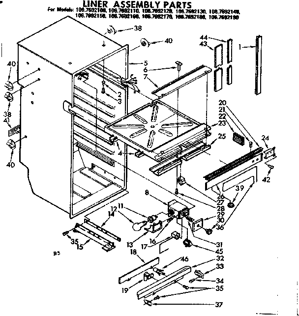 LINER ASSEMBLY PARTS