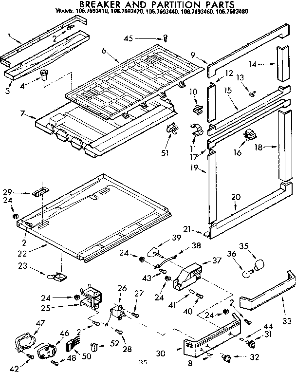 Breaker and partition parts