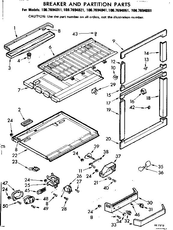 Breaker and partition parts
