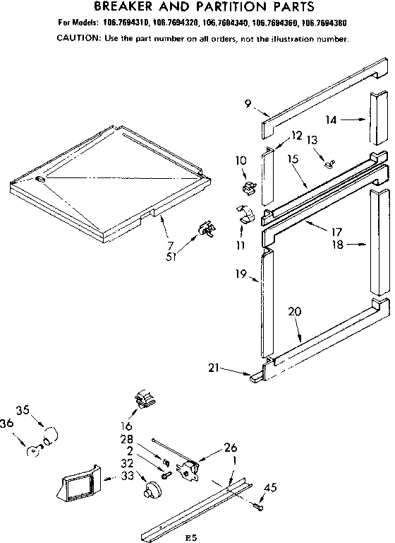 BREAKER AND PARTITION PARTS