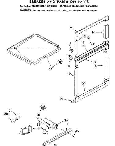 Breaker and partition parts