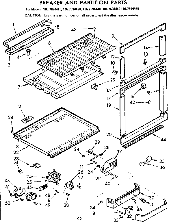 Breaker and partition parts