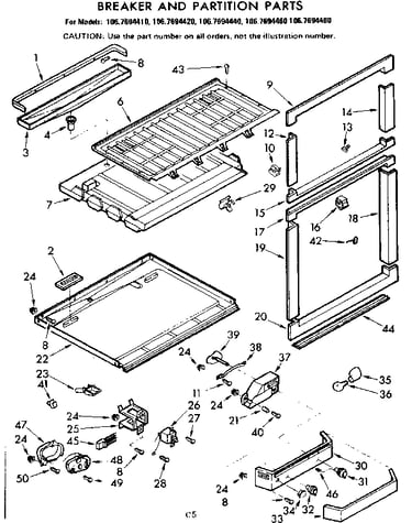 Breaker and partition parts