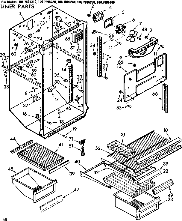 Liner parts