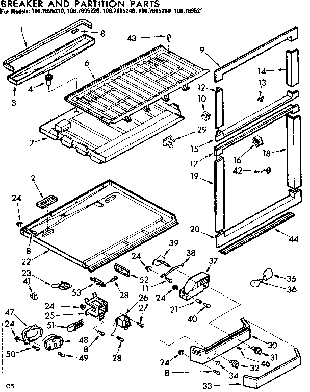 Breaker and partition parts