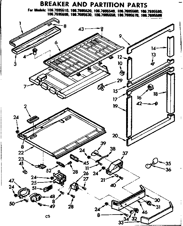 BREAKER AND PARTITION PARTS