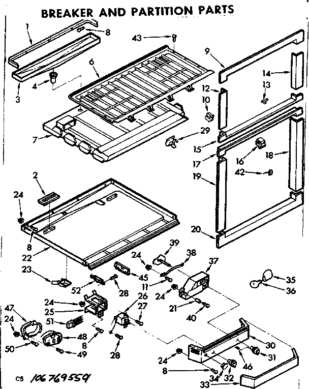Breaker and partition parts