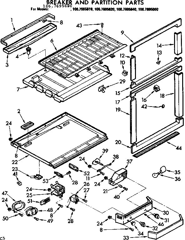 Breaker and partition parts