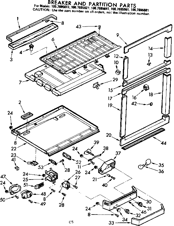 Breaker and partition parts