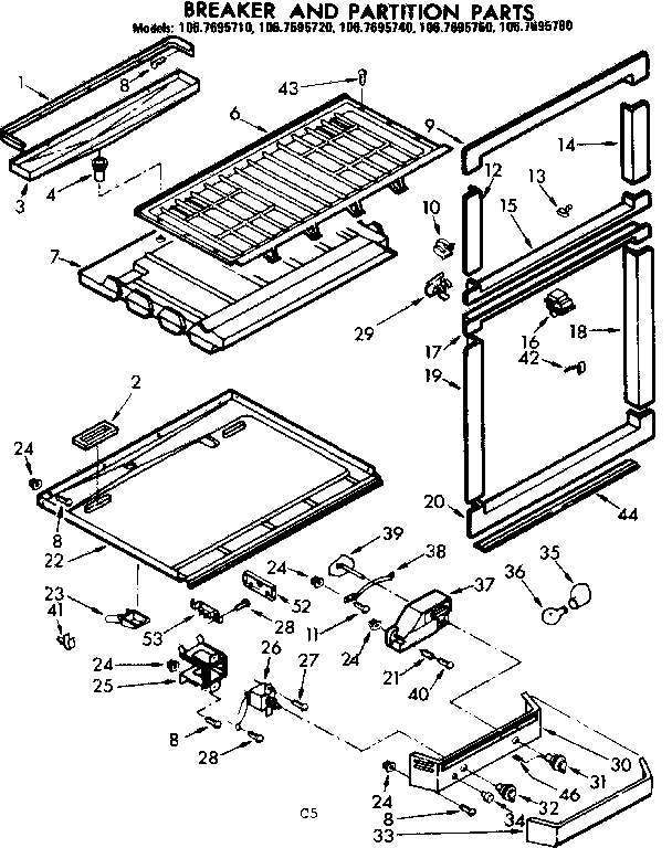 Breaker and partition parts