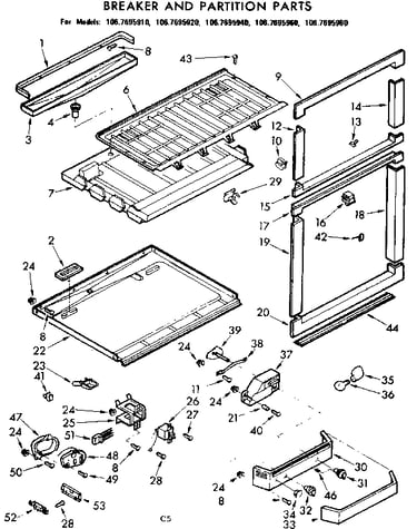 Breaker and partition parts