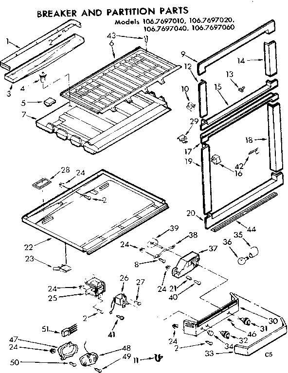 Breaker and partition parts