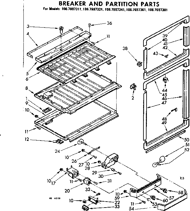Breaker and partition parts