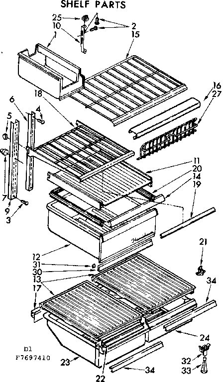 Shelf parts