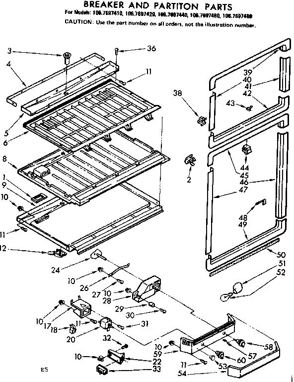 Breaker and partition parts