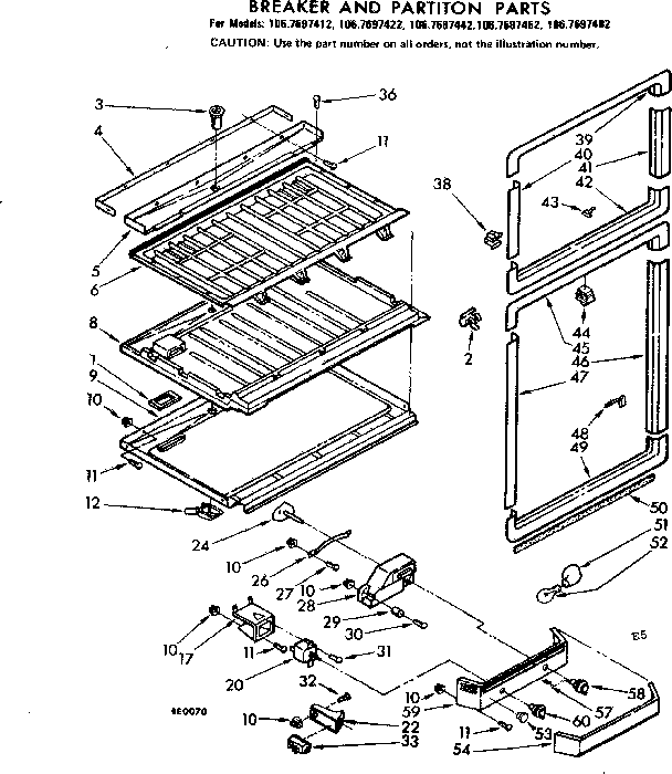 Breaker and partiton parts
