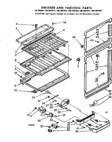 Breaker and partiton parts