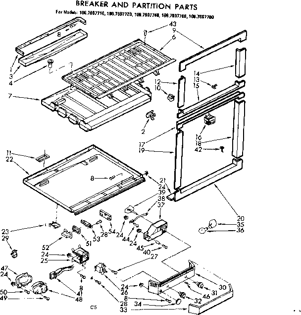 Breaker and partition parts