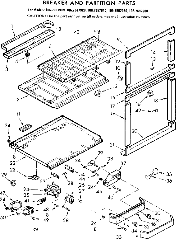 Breaker and partition parts