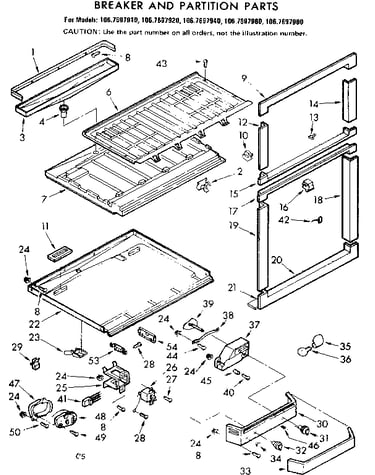 Breaker and partition parts
