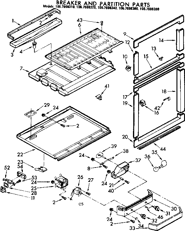 Breaker and partition parts