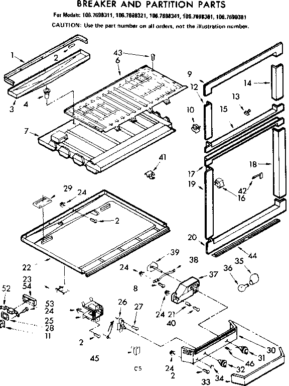 Breaker and partition parts